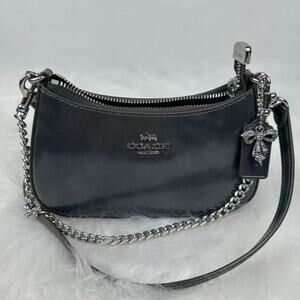 Coach Teri Mini Crossbody Bag CCE83 Crossbody Shoulder Silver Metallic Gunmetal